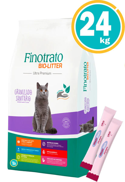 Imagen de SANITARIO Granulado FINOTRATO Biolitter 24kg + Snacks