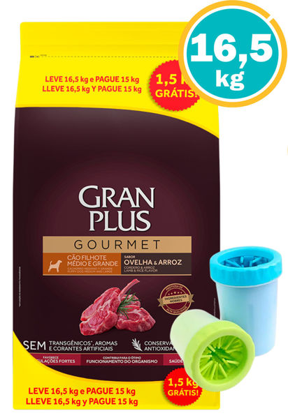 Imagen de Gran Plus GOURMET Cachorro Med/Gra 16.5 KG (CORDERO Y ARROZ)