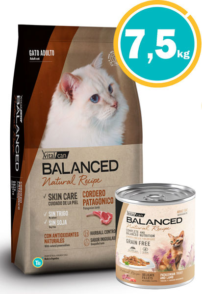 Imagen de Balanced Natural Recipe CORDERO Gato Ad 7.5Kg