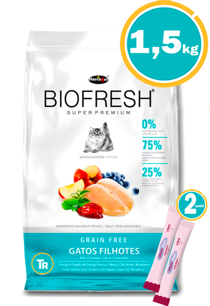 Imagen de BIOFRESH Gatitos Kitten Pollo 1,5 kg + Salsas