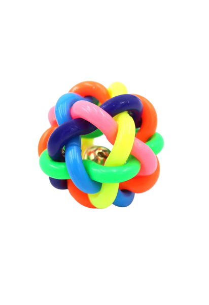 Imagen de PELOTA TEJIDA CON CASCABEL 5.5CM - TR291
