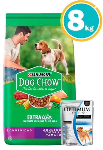 Imagen de DOG CHOW Edad Madura 8kg + salsa optimum
