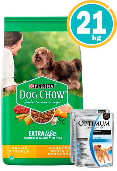 Imagen de DOG CHOW Perros Adulto Razas Pequeñas 21kg + Salsa Optimum