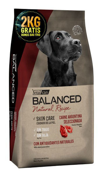 Imagen de BALANCED NATURAL RECIPE DOG CARNE 15+2KG