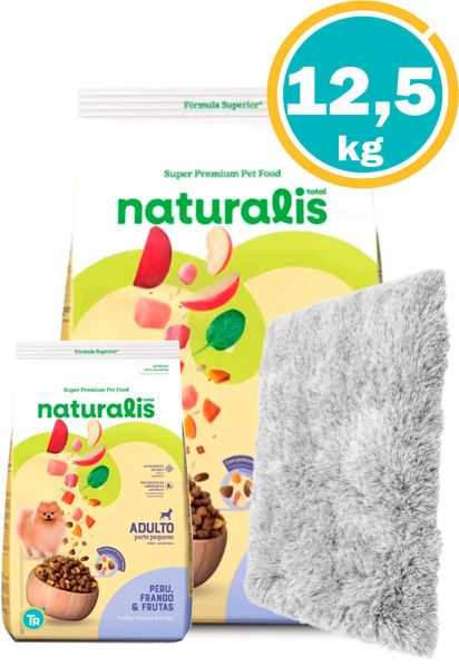 Imagen de NATURALIS Alimento Perro Adulto raza Pequeña Pavo, Pollo y Frutas 10,1 + 2,5 kg
