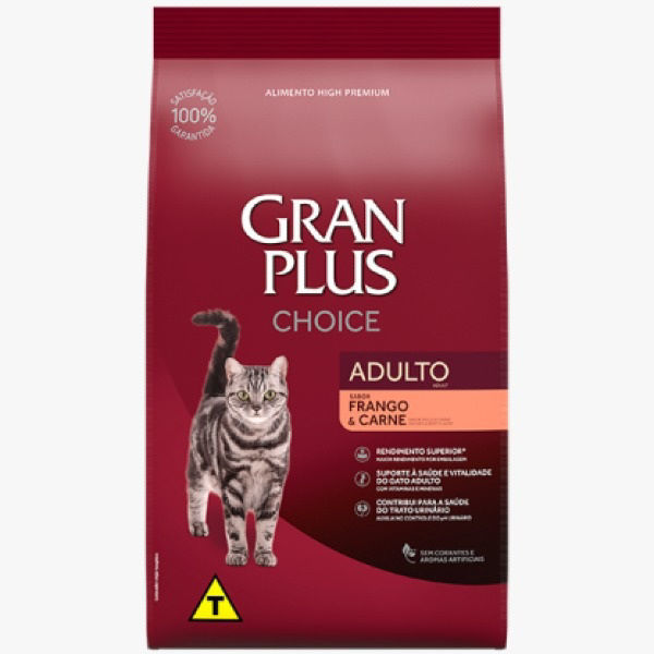 Imagen de GRAN PLUS CHOICE CAT ADULTO 10+10+10KG (POLLO Y CARNE) KIT