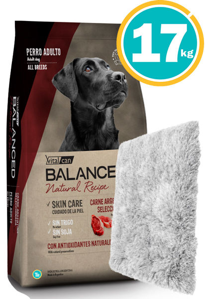 Imagen de Balanced NATURAL RECIPE Perro CARNE ARGENTINA 15+2kg + Colchoneta peluda