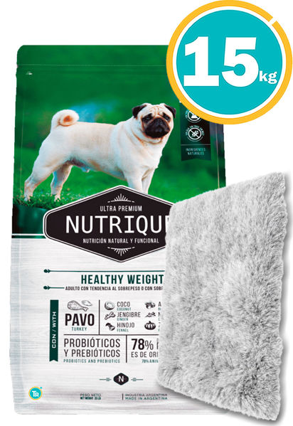 Imagen de Nutrique perro Healthy Weight 15 kg + Colchoneta peluda