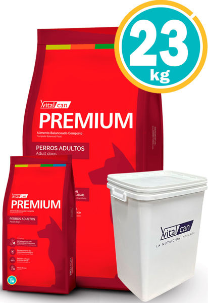 Imagen de VITALCAN PREMIUM PERRO ADULTO  20 +3 kg + Contenedor Vitalcan