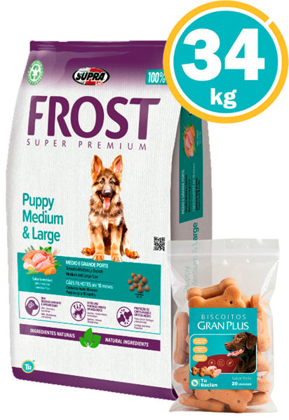 Imagen de FROST Cachorro Razas Grandes 34 kg + Galleta gran plus