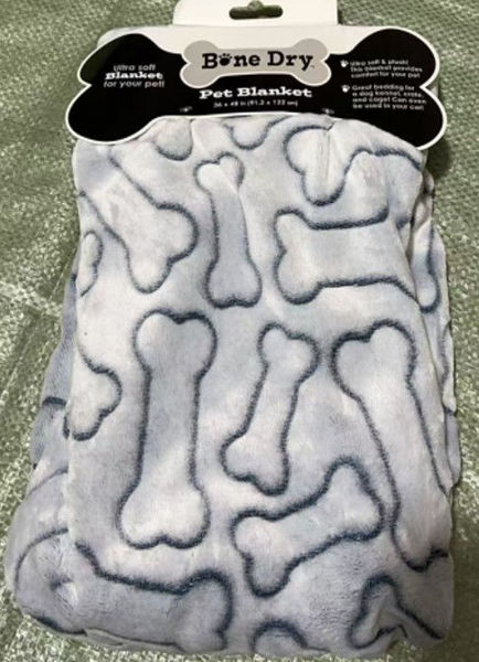 Imagen de MANTA CON HUELLAS CLARAS (92X122) - BONE DRY