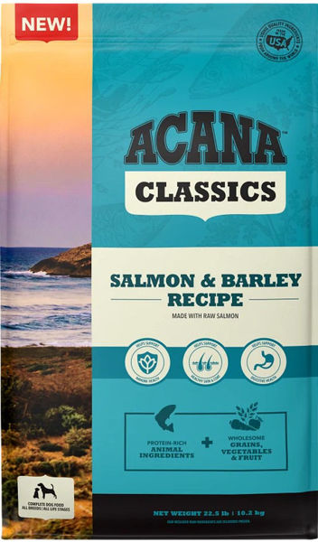 Imagen de ACANA DOG CLASSICS SALMON Y BARLEY RECIPE 10.2KG