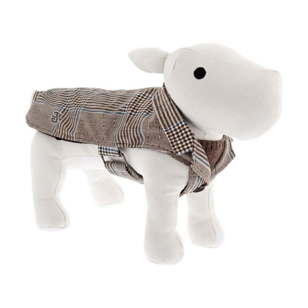 Imagen de Chaleco Impermeable para Perro Cuadrillé Beige 43cm - Ferribiella