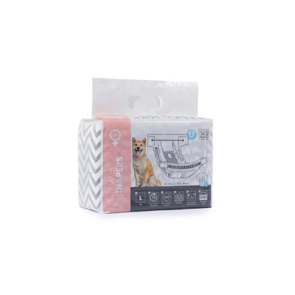 Imagen de Pañales Para Hembra Talle L 12 Unidades - M-PETS