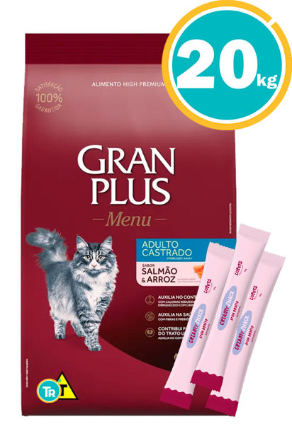 Imagen de GRAN PLUS ALIMENTO ADULTO CASTRADO 20 KG (SALMON Y ARROZ)