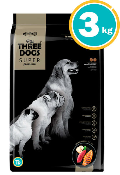 Imagen de THREE DOGS Super Premium Adultos Light 3 kg